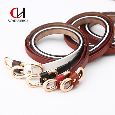 OEM Ladies Leather Belt PU Thin Waist Strap Simple Matching Dress Sub Sweater Shirt